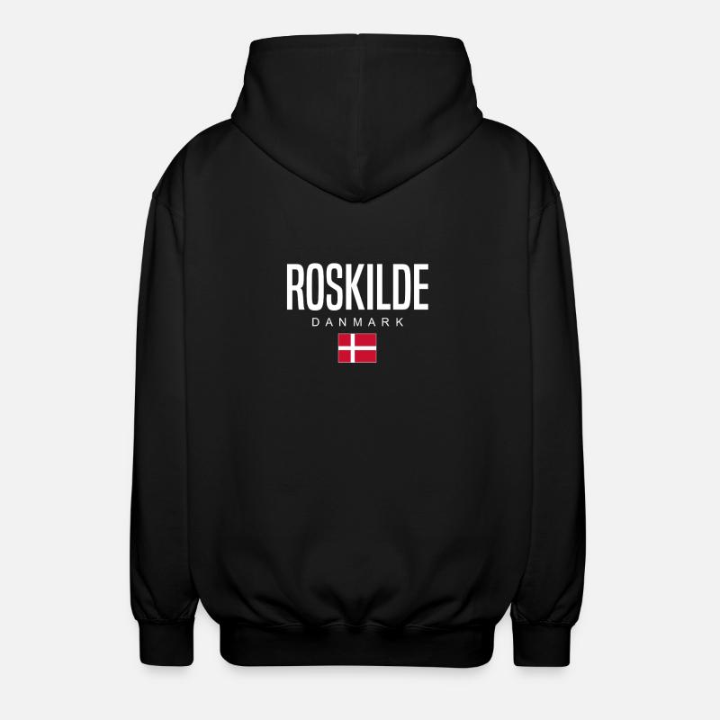 Roskilde, Denmark - Unisex Hooded Jacket - black