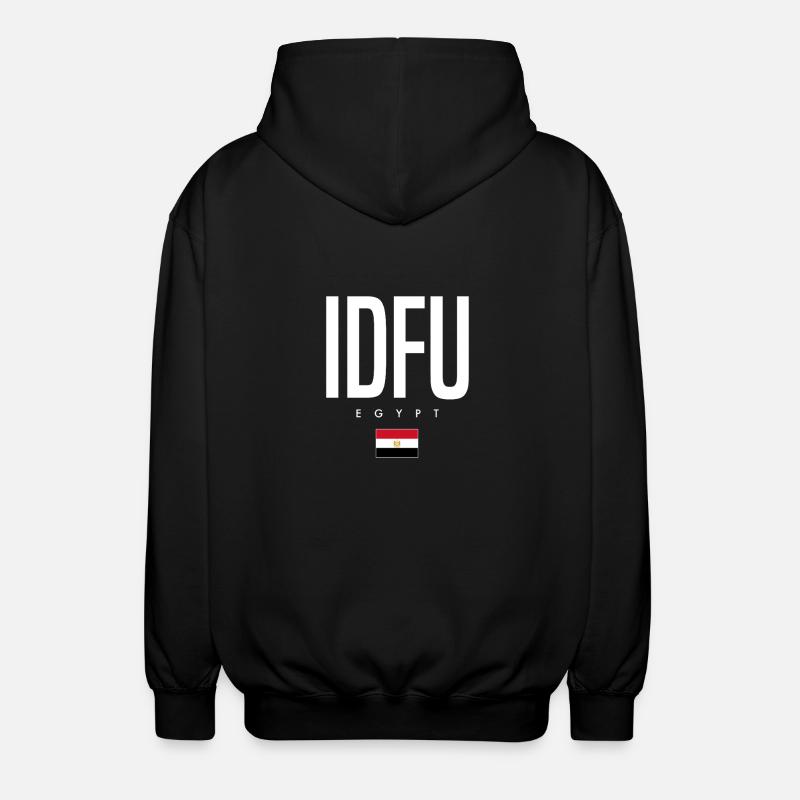 Idfu Egypt - Unisex Hooded Jacket - black