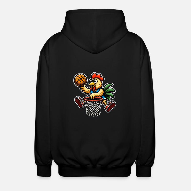 Poulet de basket-ball - Veste à capuche unisexe - noir