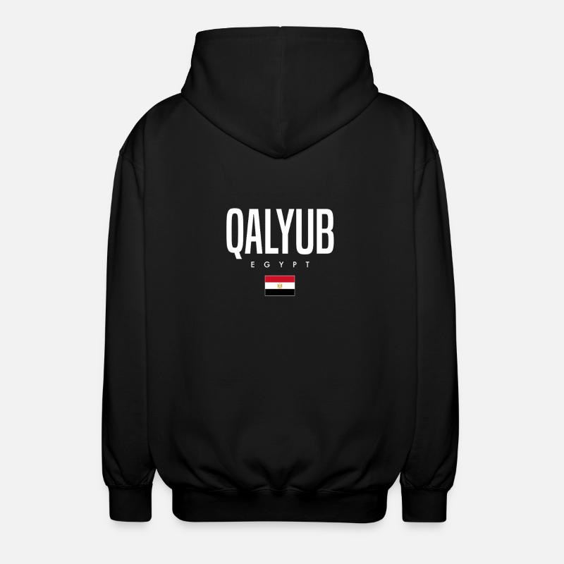Qalyub Egypt - Unisex Hooded Jacket - black