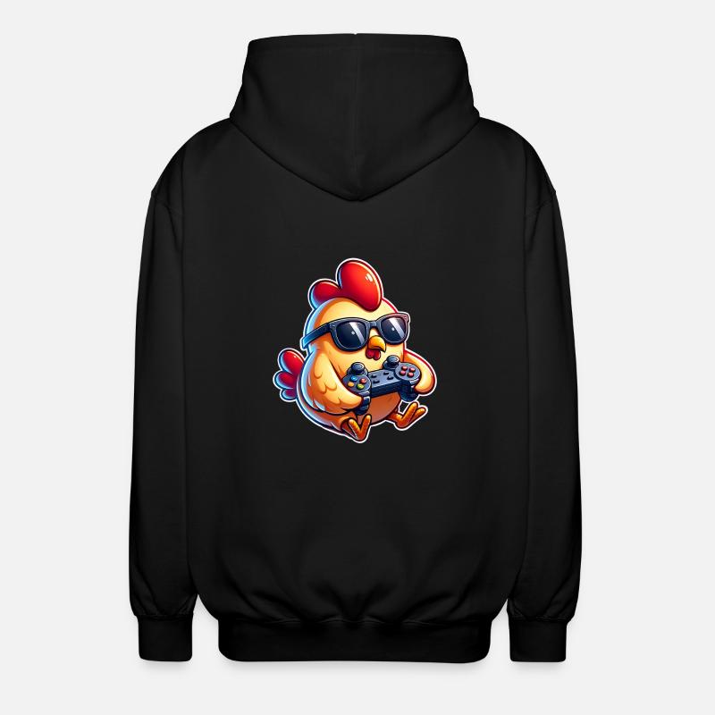Gamer Gamer Poulet Poulets - Veste à capuche unisexe - noir