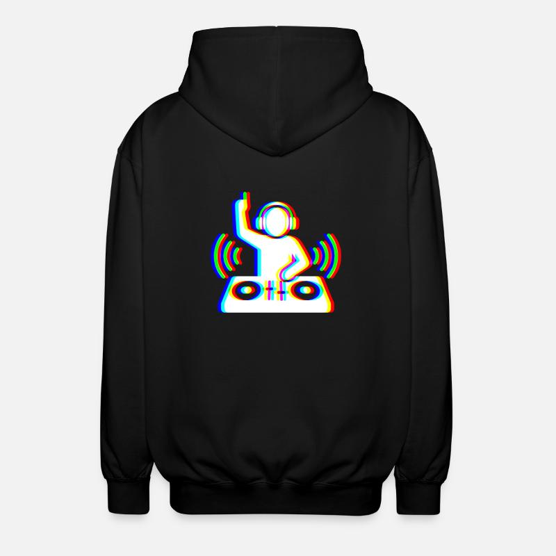 Glitch DJ – Beat Creator - Unisex Kapuzenjacke - Schwarz