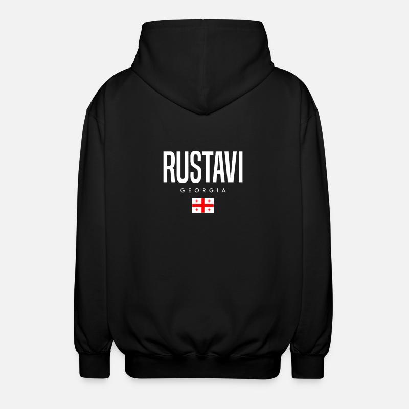 Rustavi, Georgia - Unisex Hooded Jacket - black