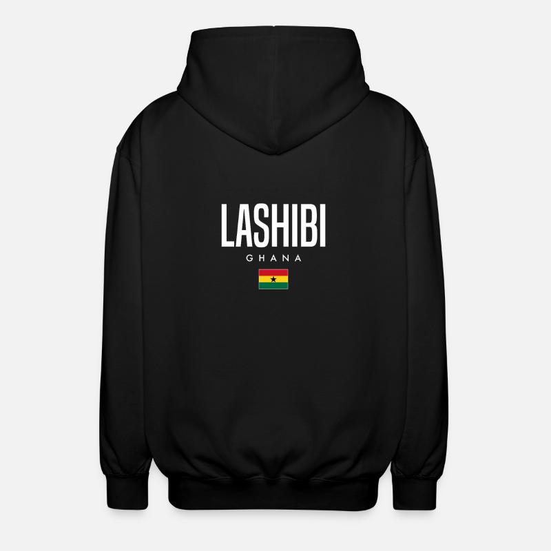 Lashibi, Ghana - Unisex Hooded Jacket - black