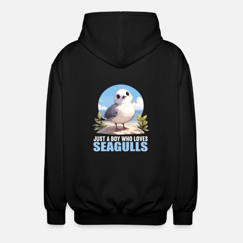 Möwen Möwe - Unisex Kapuzenjacke - Schwarz