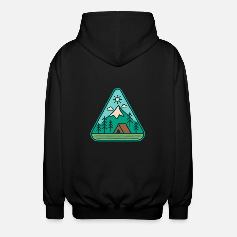Abenteuer im Freien - Unisex Kapuzenjacke - Schwarz