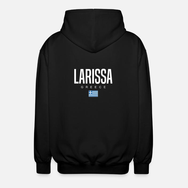 Larissa, Grèce - Veste à capuche unisexe - noir