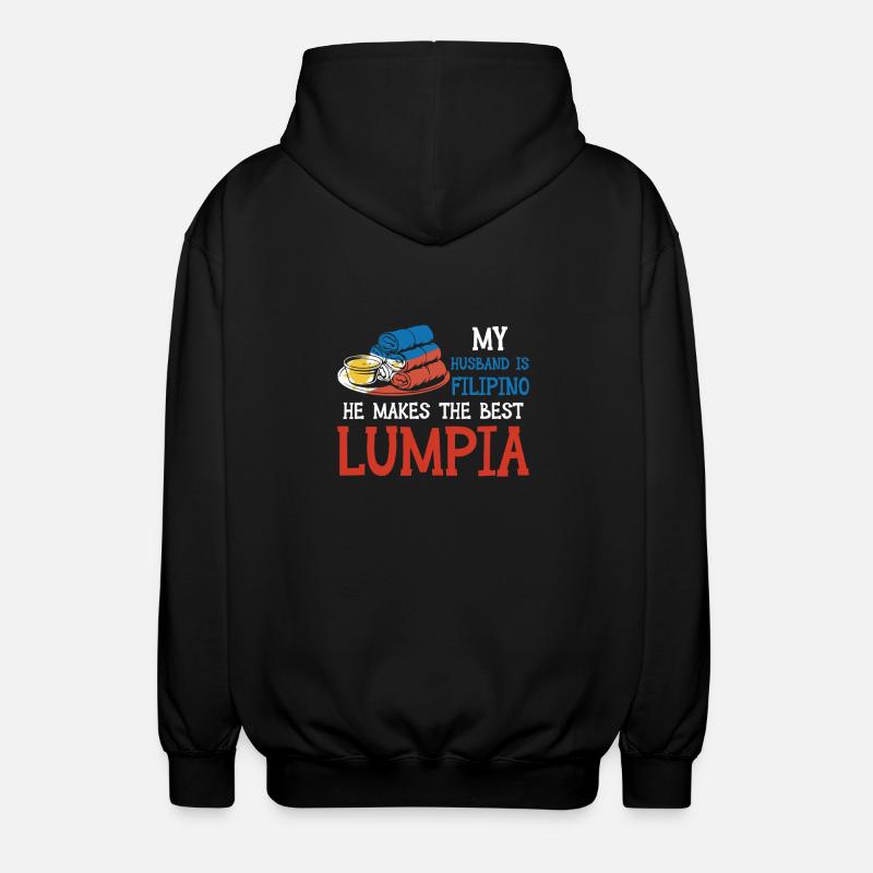 Spring Rolls Husband Lumpia - Unisex Hooded Jacket - black