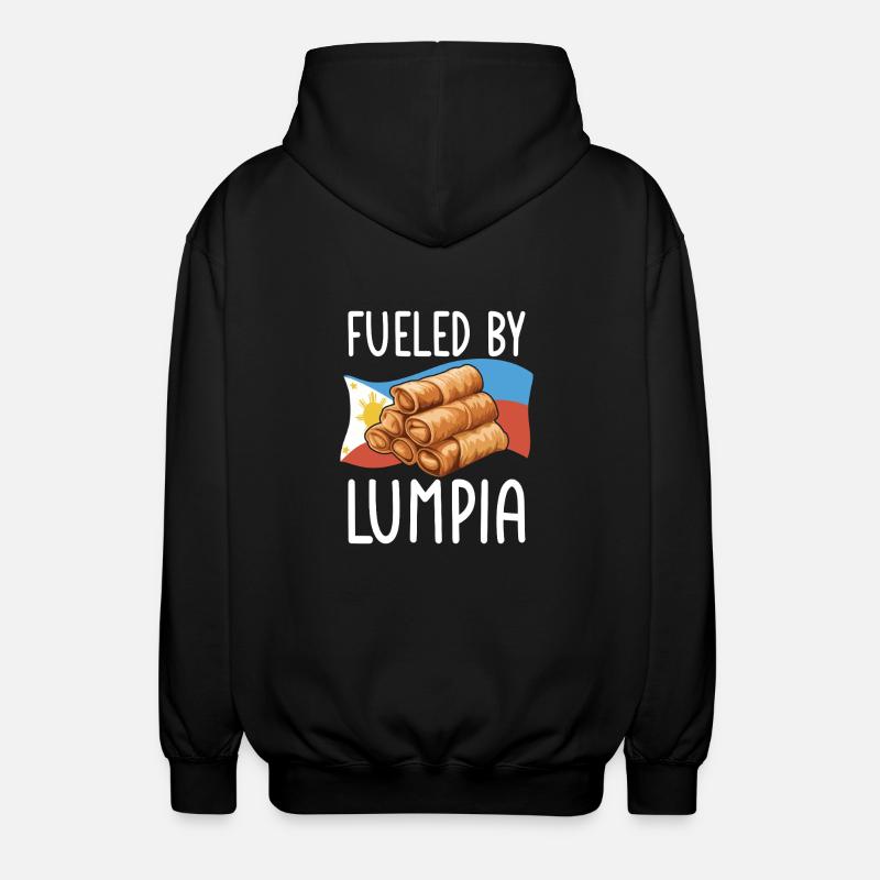 Lumpia Filipino Spring Rolls - Unisex Hooded Jacket - black