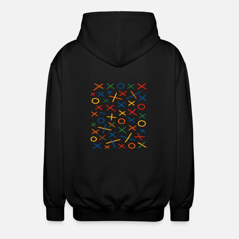 Geometric Pattern Design - Unisex Hooded Jacket - black