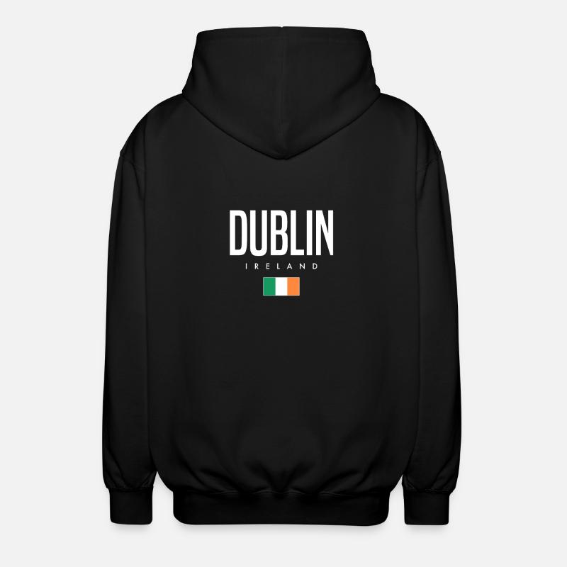 Dublin Irland - Unisex Kapuzenjacke - Schwarz