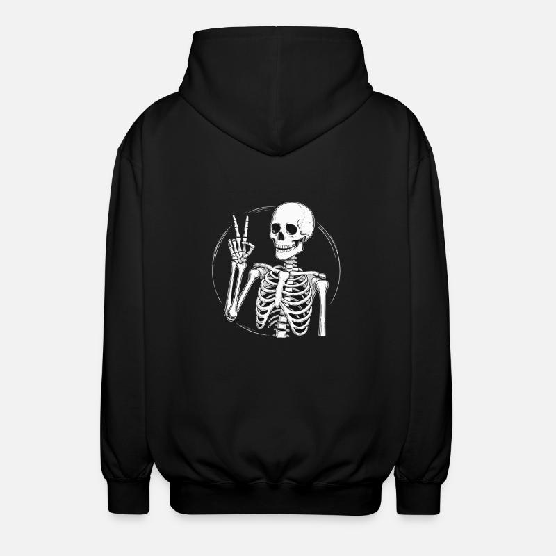 CRÂNE PAIX - Veste à capuche unisexe - noir