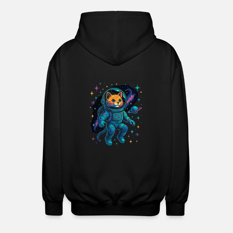 Chat de l’espace - Chat astronaute - Veste à capuche unisexe - noir