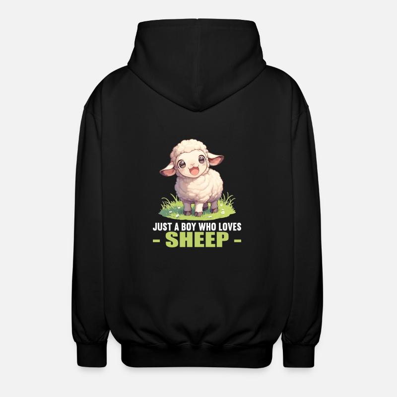 Schafe Schaf - Unisex Kapuzenjacke - Schwarz