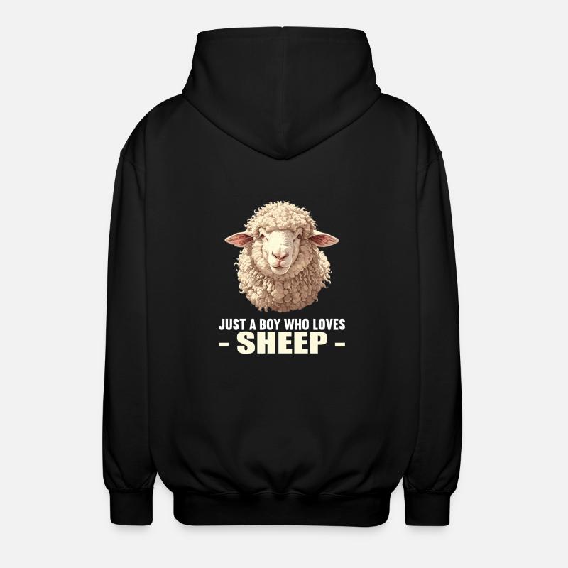 Schafe Schaf - Unisex Kapuzenjacke - Schwarz