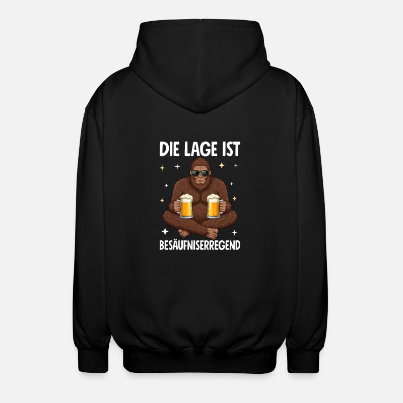 The situation is drunkenness - Unisex Hooded Jacket - black