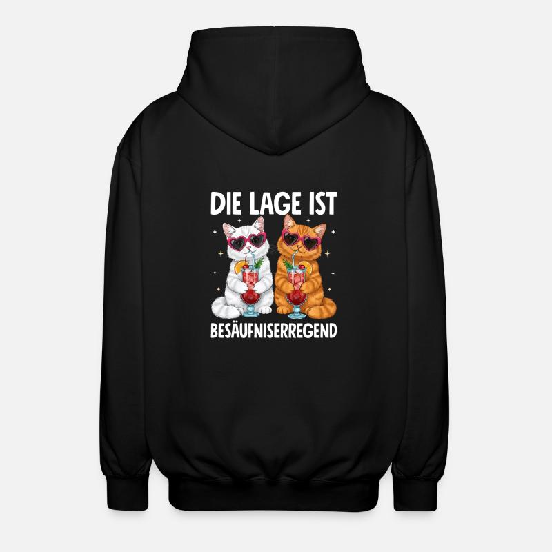 The situation is drunkenness - Unisex Hooded Jacket - black