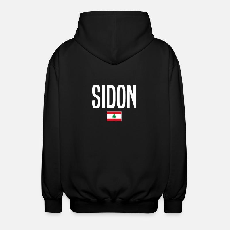 Sidon Libanon - Unisex Kapuzenjacke - Schwarz