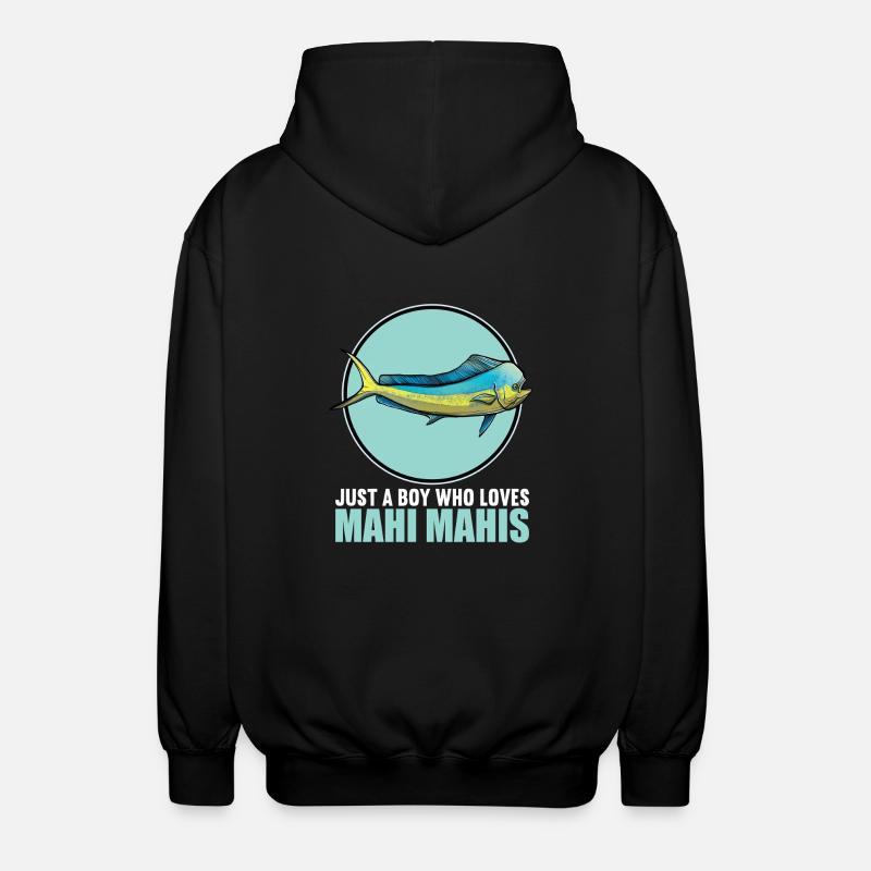 Mahi Mahi Dolphinfish - Unisex Hooded Jacket - black