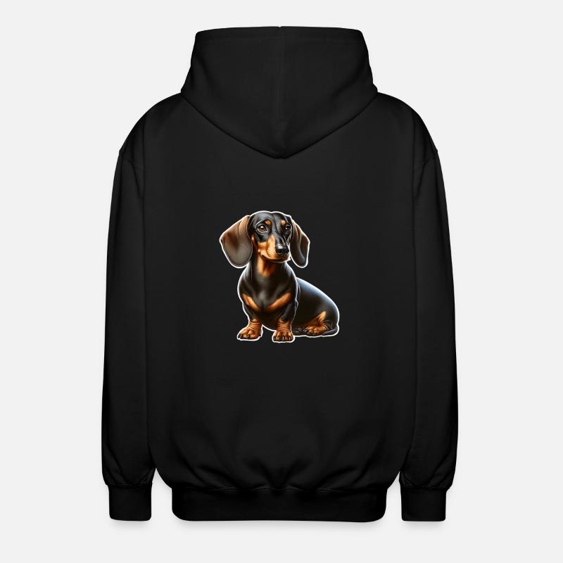 Teckel - Veste à capuche unisexe - noir