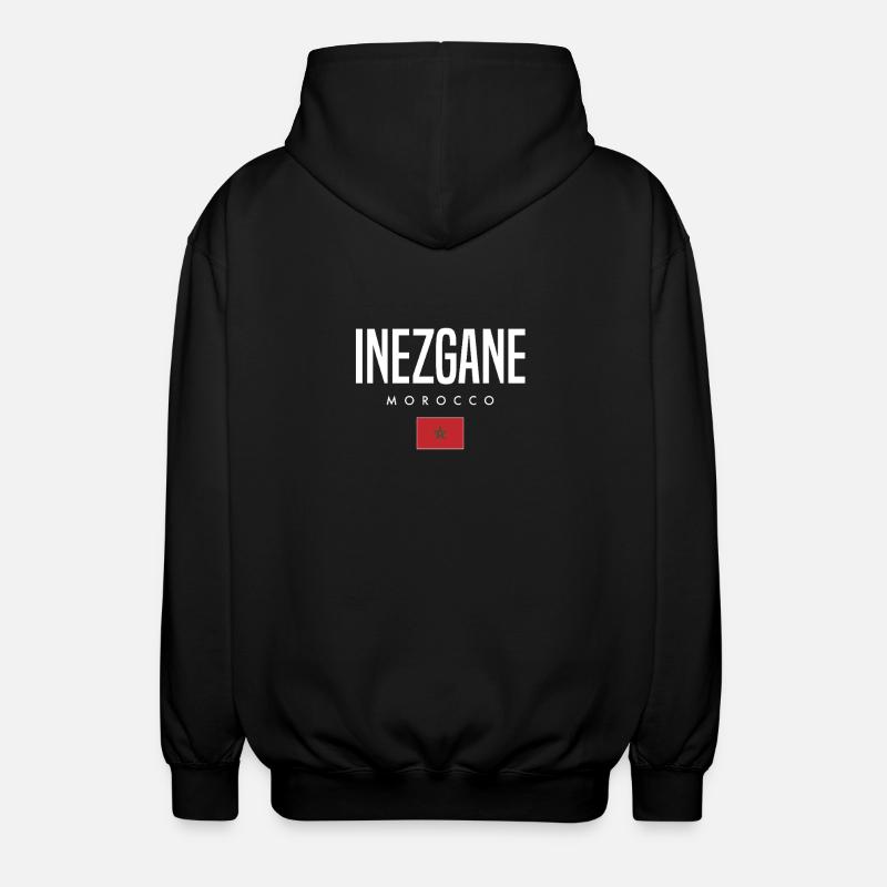Inezgane, Maroc - Veste à capuche unisexe - noir