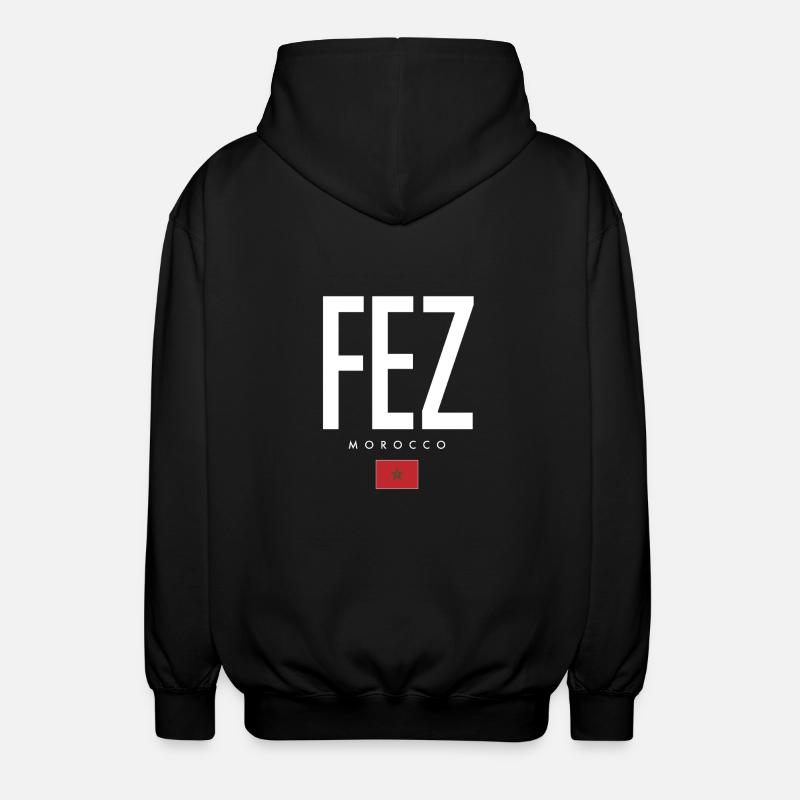 Fez, Morocco - Unisex Hooded Jacket - black