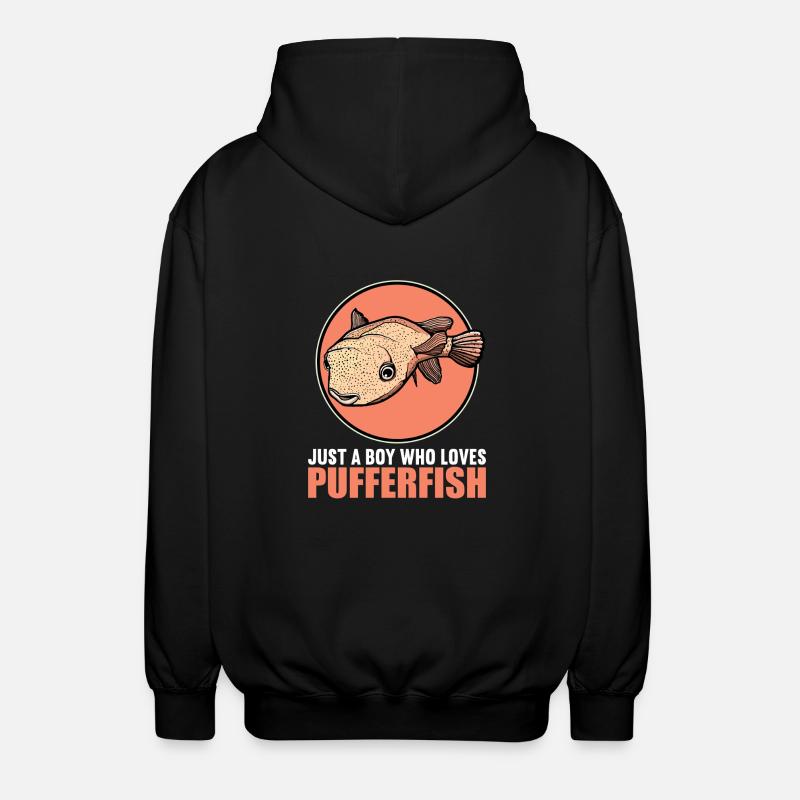 Kugelfische Kugelfisch - Unisex Kapuzenjacke - Schwarz