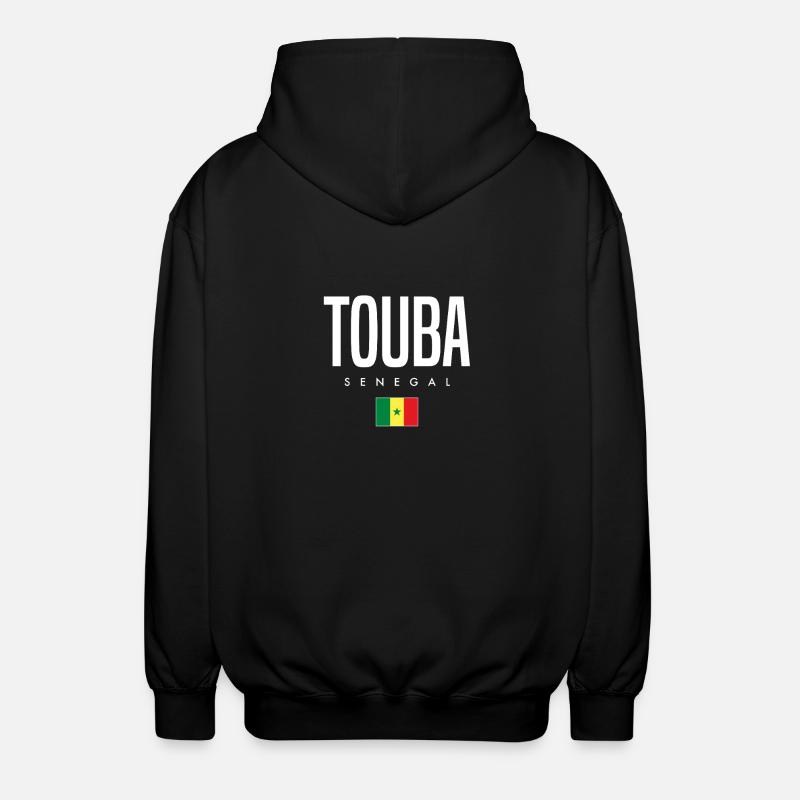 Touba Senegal - Unisex Hooded Jacket - black