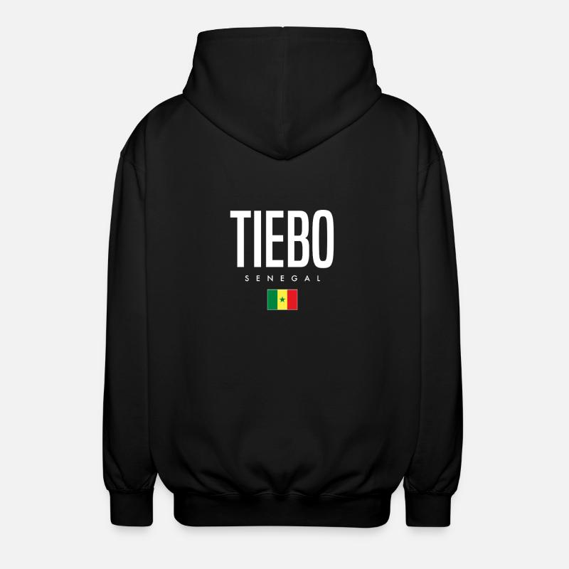 Tiebo Sénégal - Veste à capuche unisexe - noir
