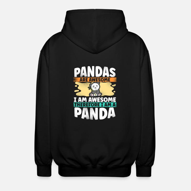 Panda - Veste à capuche unisexe - noir