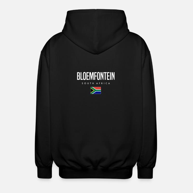 Bloemfontein, Afrique du Sud - Veste à capuche unisexe - noir