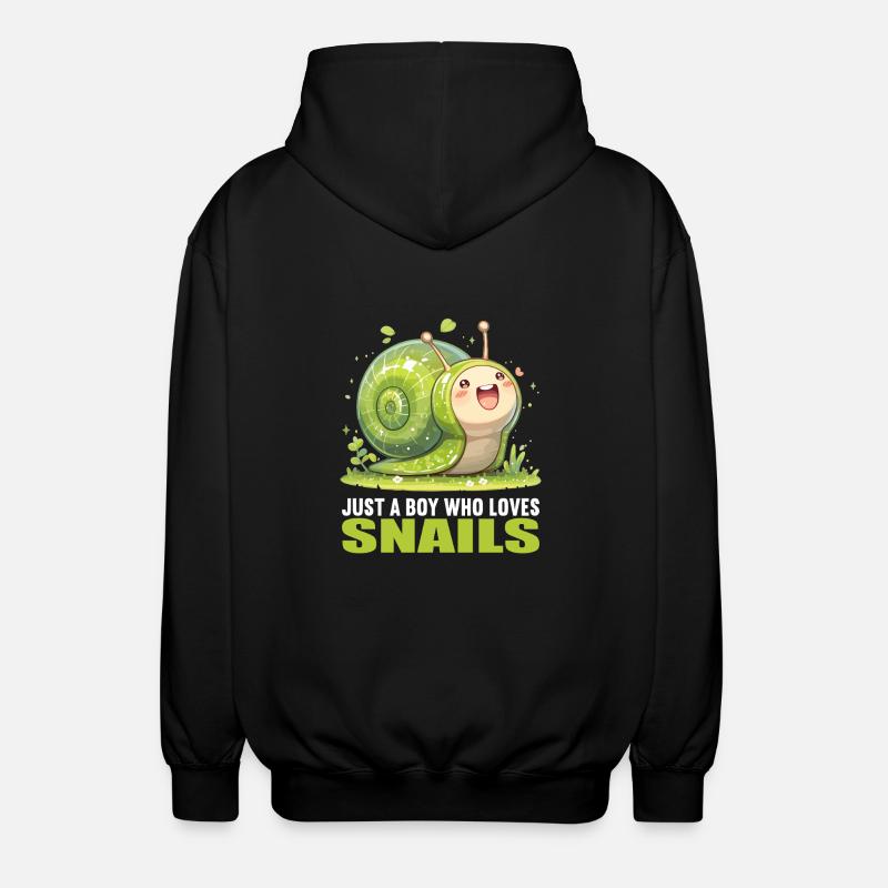 Snails Snail - Unisex Hooded Jacket - black