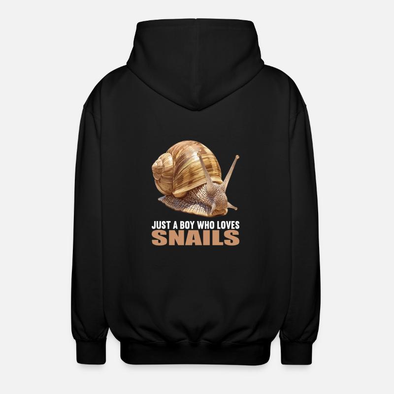 Snails Snail - Unisex Hooded Jacket - black