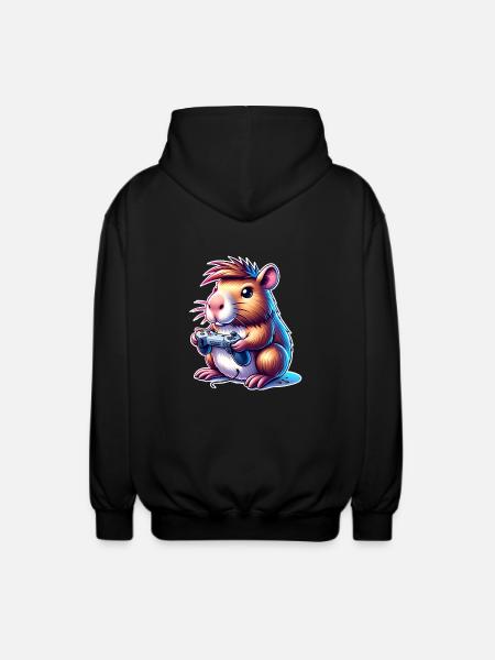 Capybara Gaming - Unisex Hooded Jacket - black