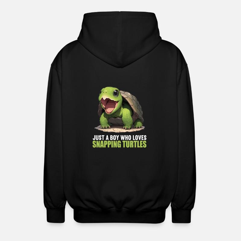 Snapping Turtles Snapping Turtle - Unisex Hooded Jacket - black