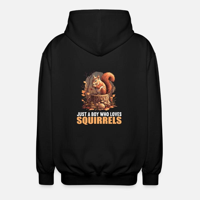 Eichhörnchen - Unisex Kapuzenjacke - Schwarz