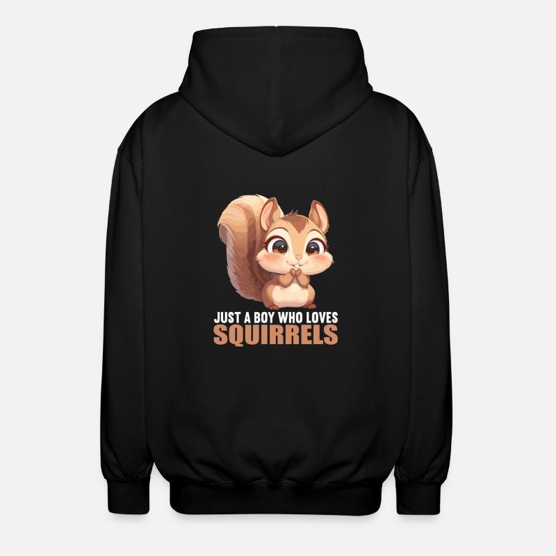 Eichhörnchen - Unisex Kapuzenjacke - Schwarz