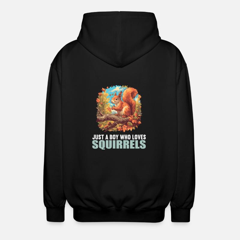 Eichhörnchen - Unisex Kapuzenjacke - Schwarz