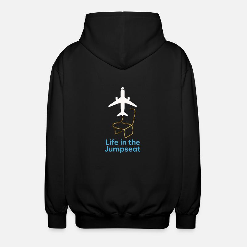 Flugbegleiter Kabinencrew Leben Luftfahrt - Unisex Kapuzenjacke - Schwarz