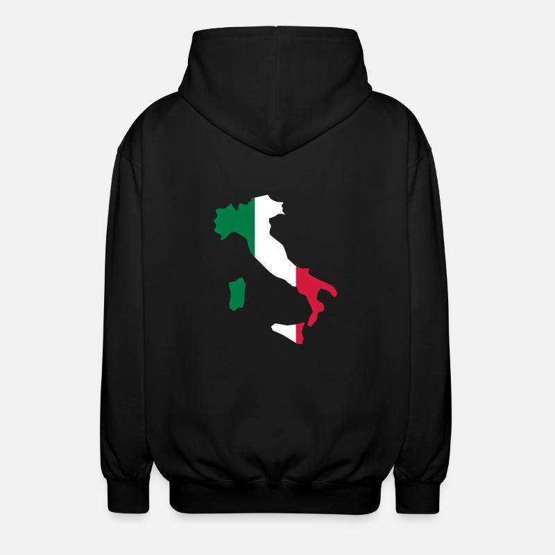 Italy - Felpa unisex con cappuccio - nero