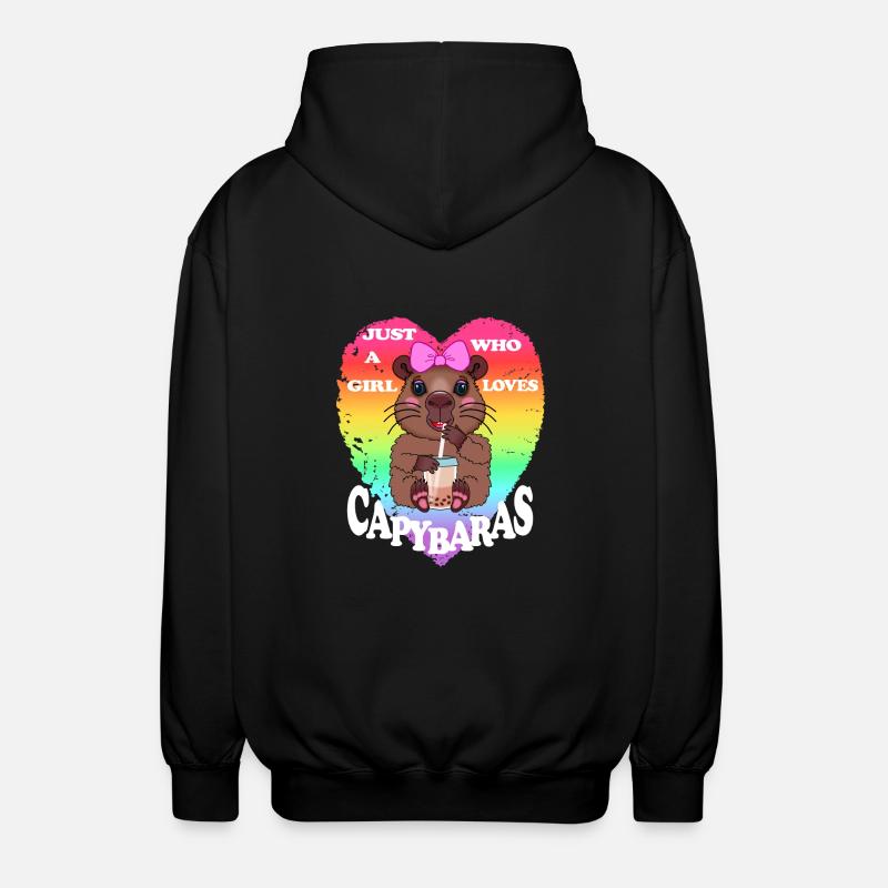 Capybara Bubble tea - Veste à capuche unisexe - noir