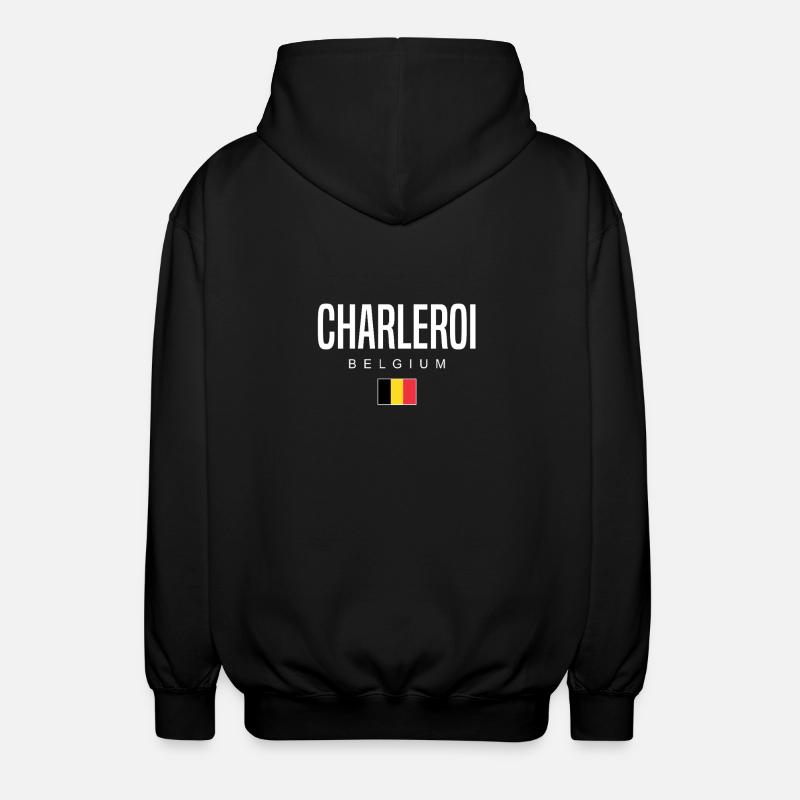 Charleroi, Belgique - Veste à capuche unisexe - noir