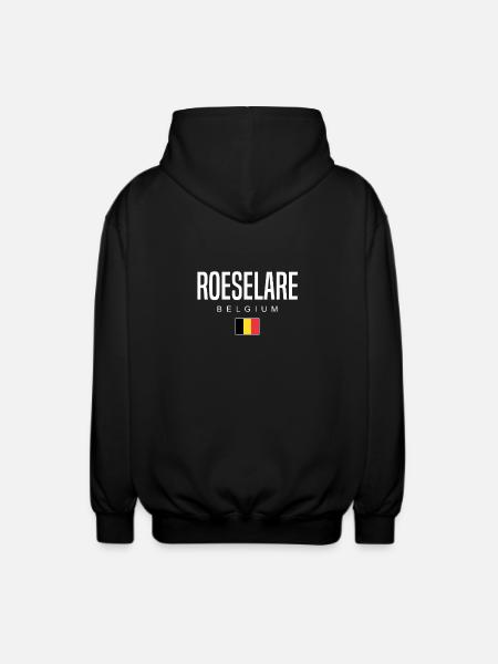 Roeselare, Belgium - Unisex Hooded Jacket - black