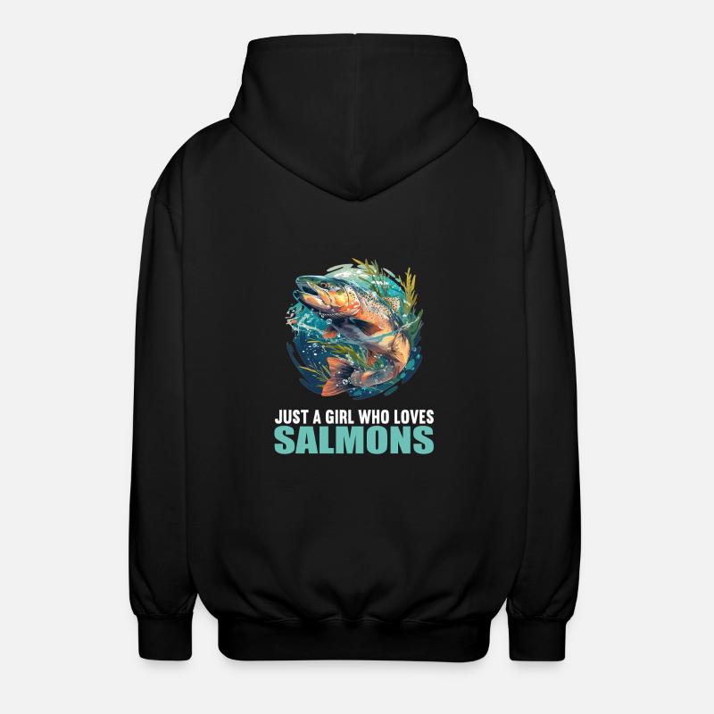 Saumon Saumon - Veste à capuche unisexe - noir
