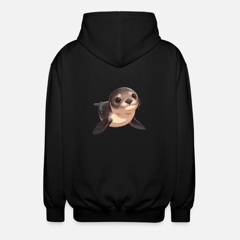 Seelöwen Seelöwe - Unisex Kapuzenjacke - Schwarz