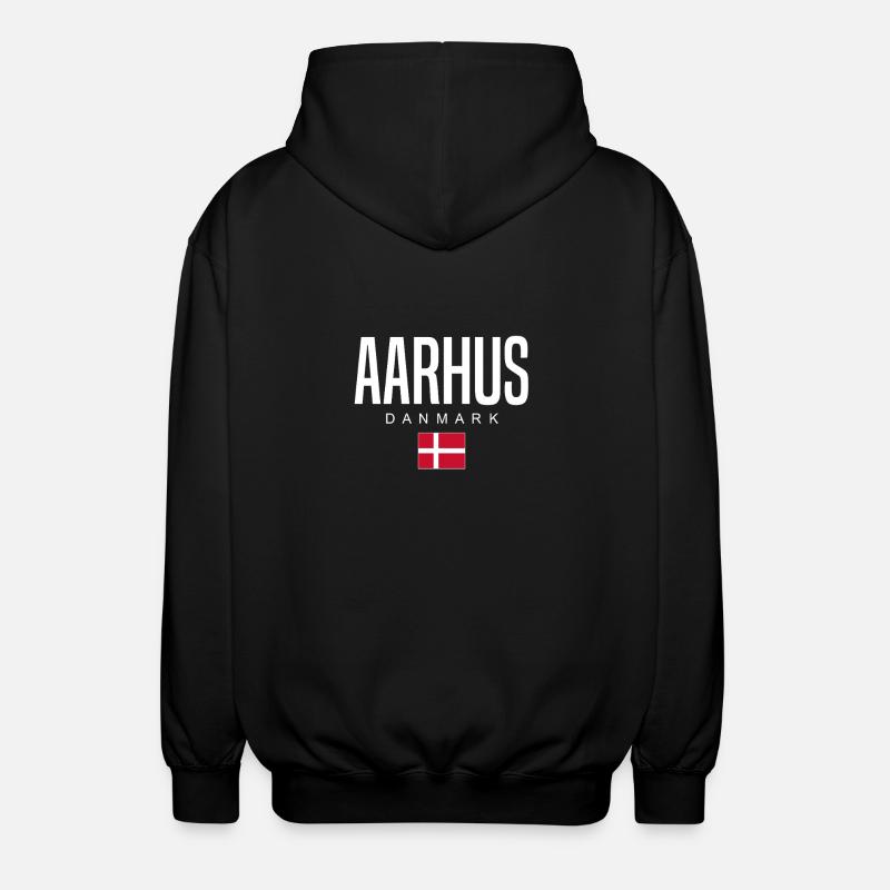 Aarhus, Danemark - Veste à capuche unisexe - noir