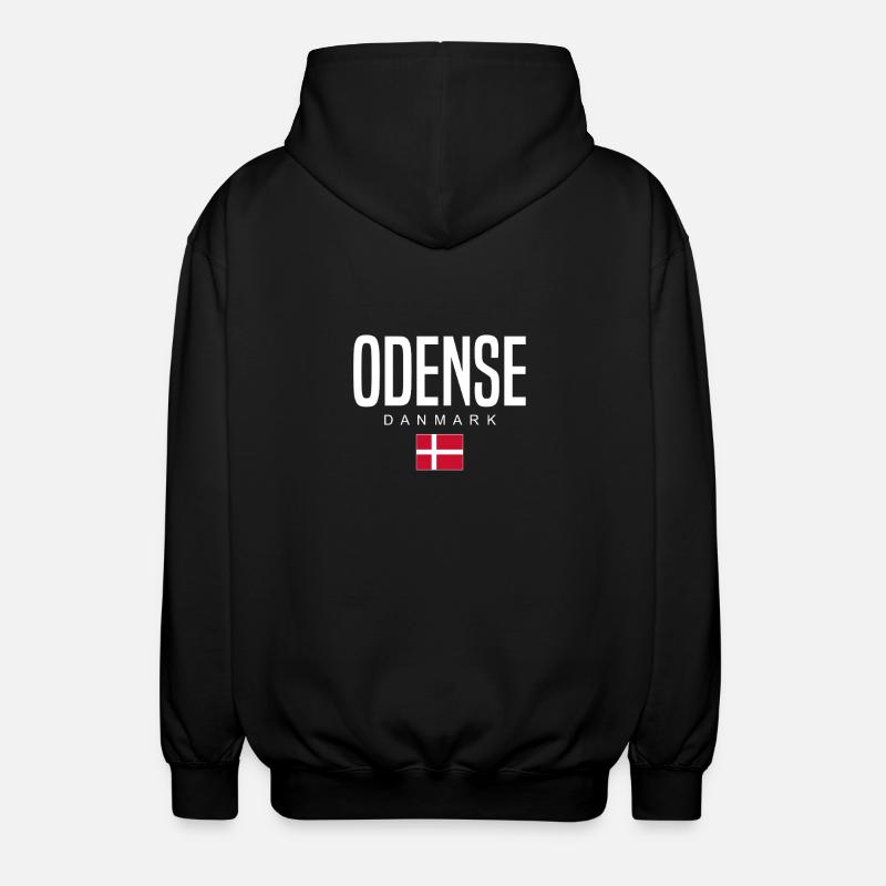 Odense, Danemark - Veste à capuche unisexe - noir