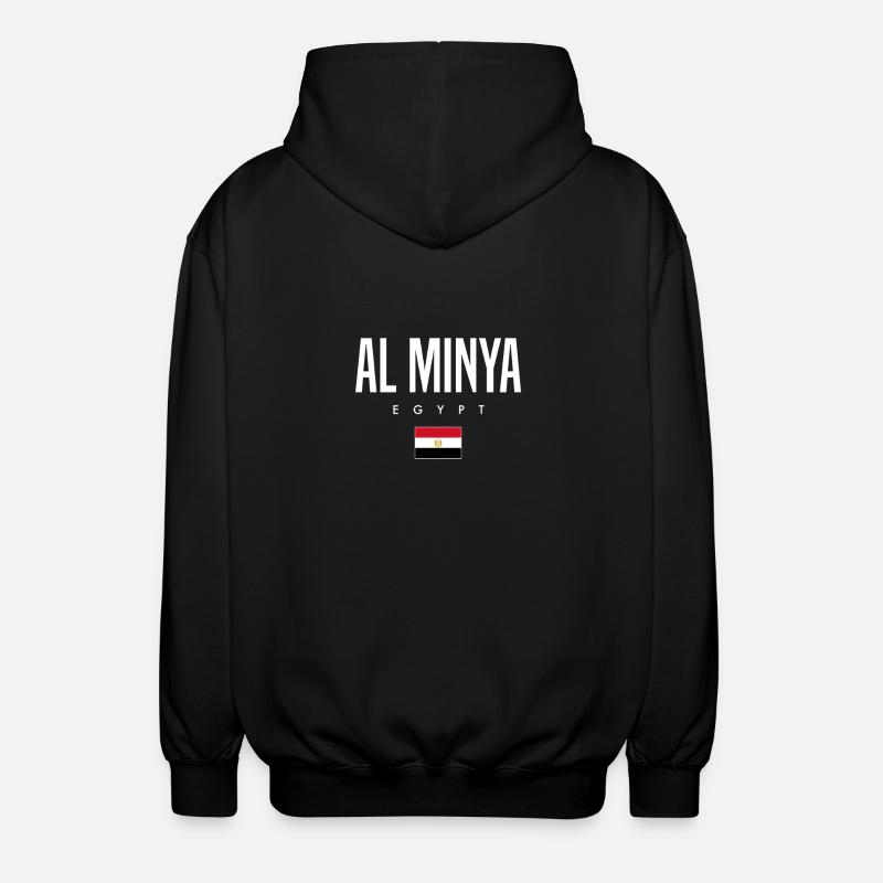 Al Minya Egypt - Unisex Hooded Jacket - black