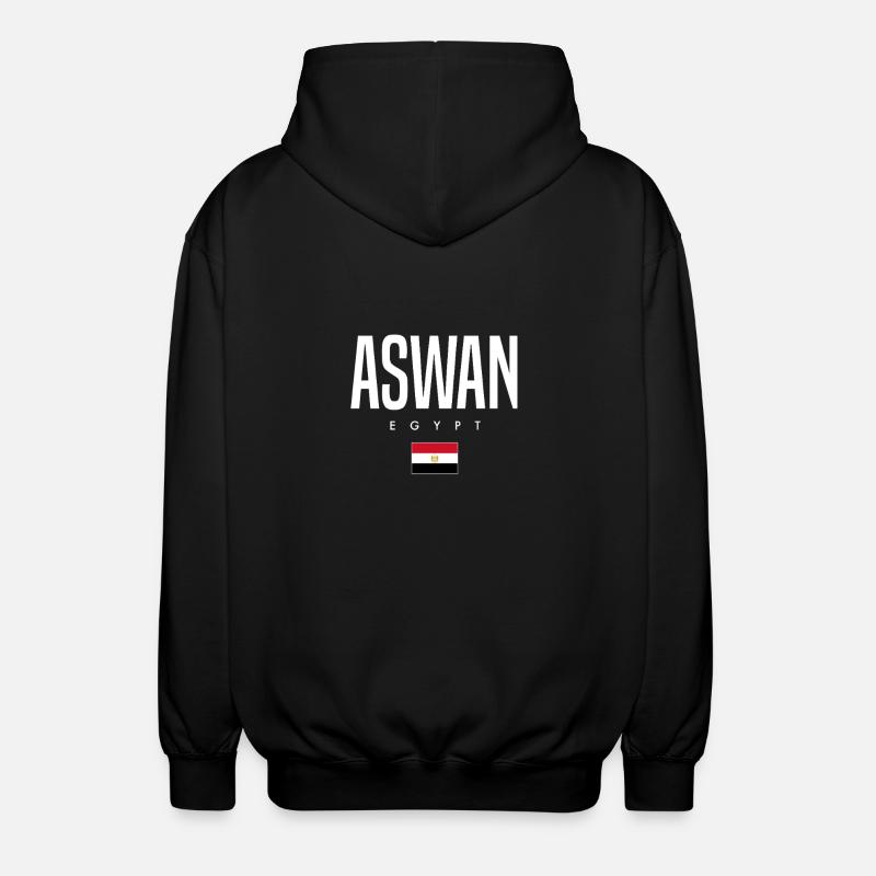 Aswan, Egypt - Unisex Hooded Jacket - black