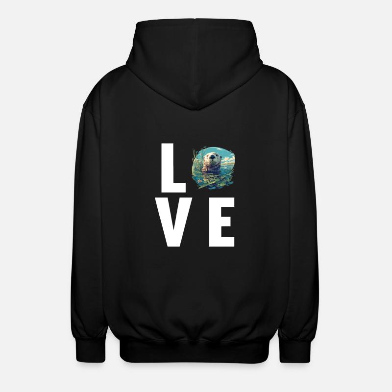 Loutre de mer - Veste à capuche unisexe - noir